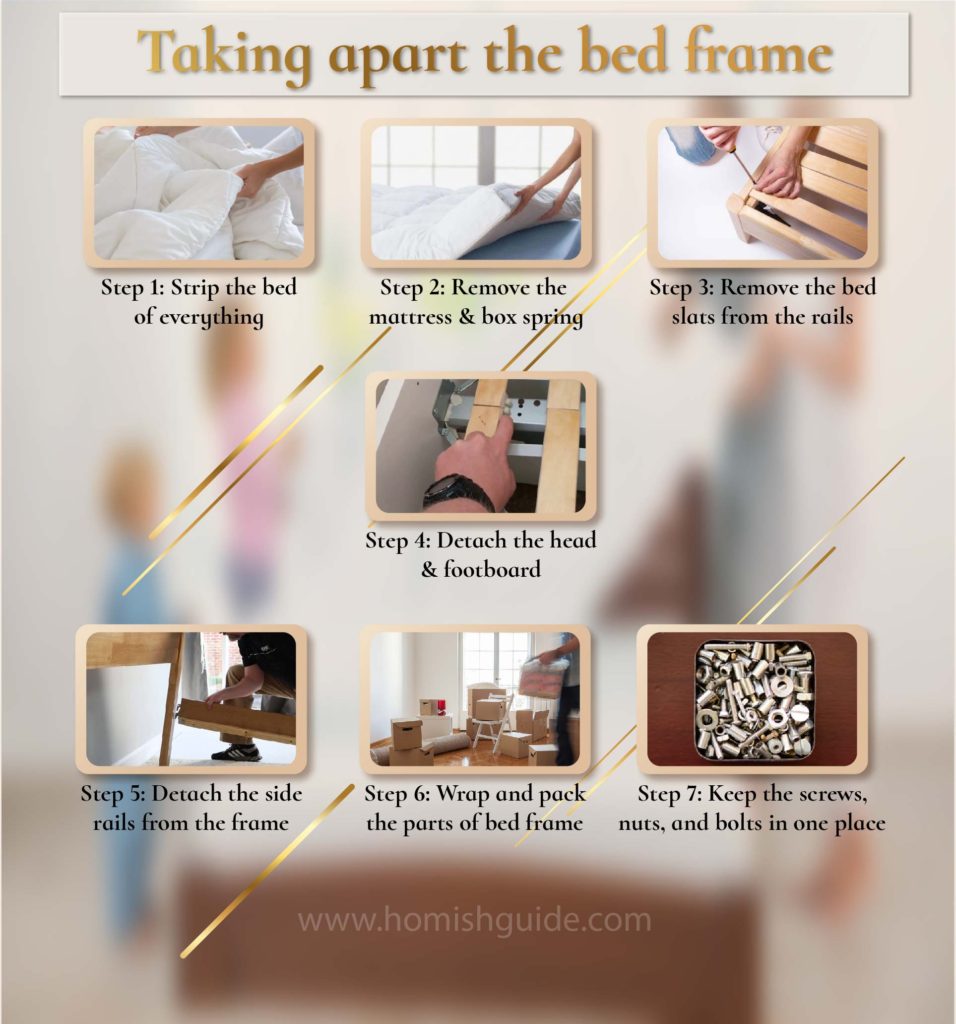 How to Take Apart a Bed Frame_Infographic