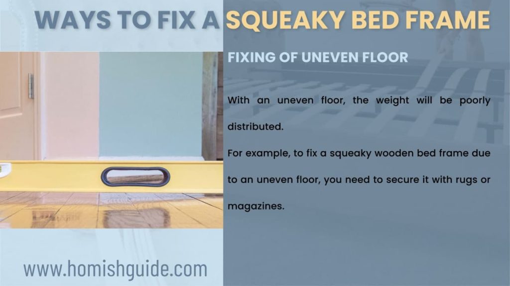 How to fix a squeaky wooden bed frame_ Uneven Floor