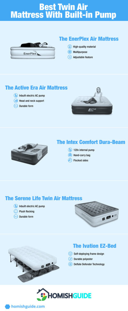 Best Twin Air Mattresses With Built-in Pump